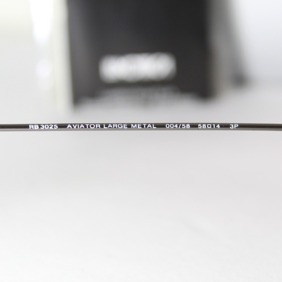 RAY-BAN RB 3025 004/58 POLARIZED GUNMETAL AVIATORS - Picture 6 of 8